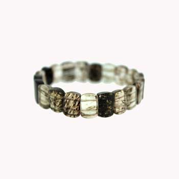 Blackberry Quartz Glass Rectangle Bracelets