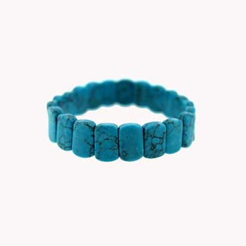 Synthetic Turquoise Rectangle Bracelets