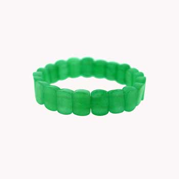 Dyed Green Aventurine Rectangle Bracelets