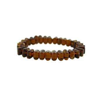 8mm Smoky Quartz Glass Pumpkin Bracelets