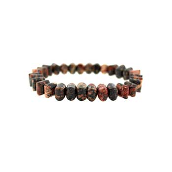 8mm Lepoard Skin Jasper Pumpkin Bracelets