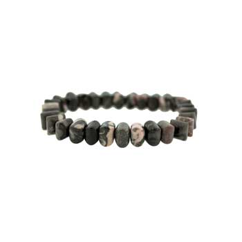 8mm Pink Zebra Jasper Pumpkin Bracelets