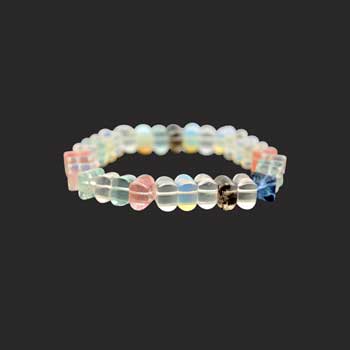 8mm Multicolor Quartz Glass Pumpkin Bracelets