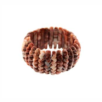 Pink Web Jasper Wavy Bracelets