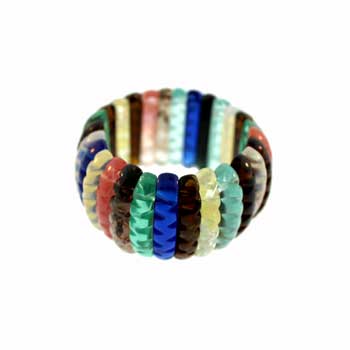 Multicolor Quartz Glass Wavy Bracelets
