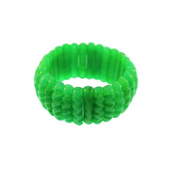 Dyed Green Aventurine Wavy Bracelets
