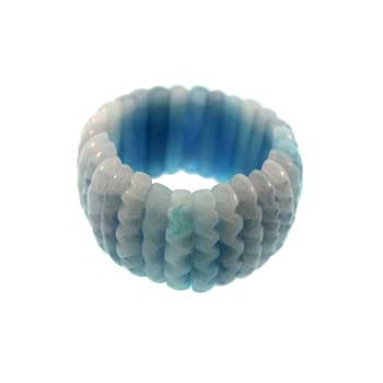 Dyed Blue Quartz Wavy Bracelets