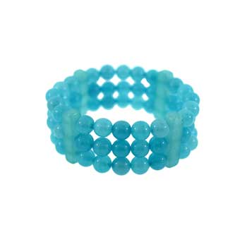 8mm Dark Dyed Blue Amazonite Queen Bracelets