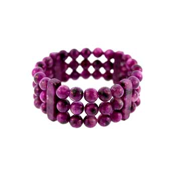 8mm Dark Purple Quartz Glass Queen Bracelets