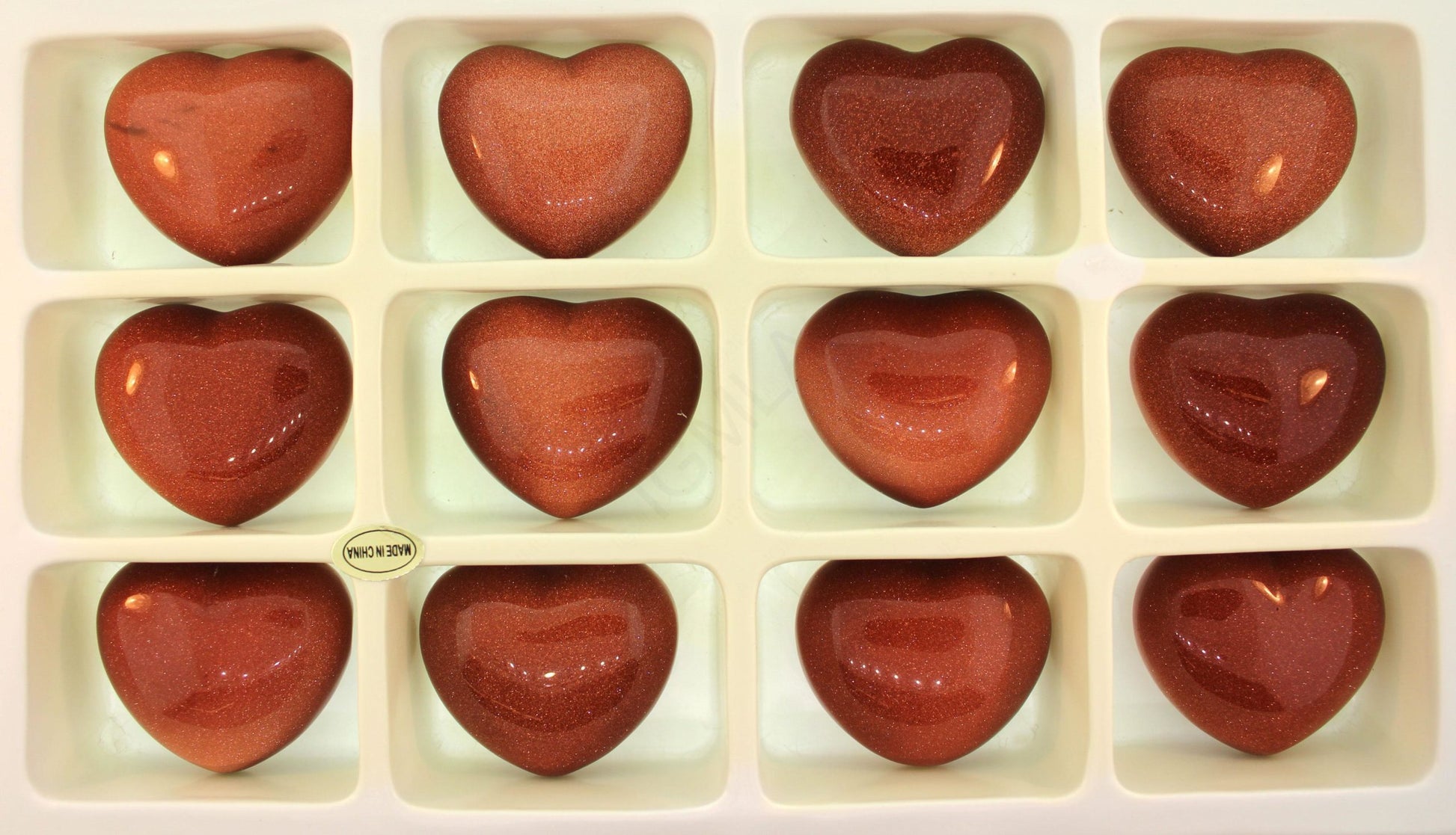 45mm Brown Goldstone Man Made Puffy Heart Gift Item