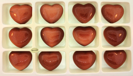 45mm Brown Goldstone Man Made Puffy Heart Gift Item
