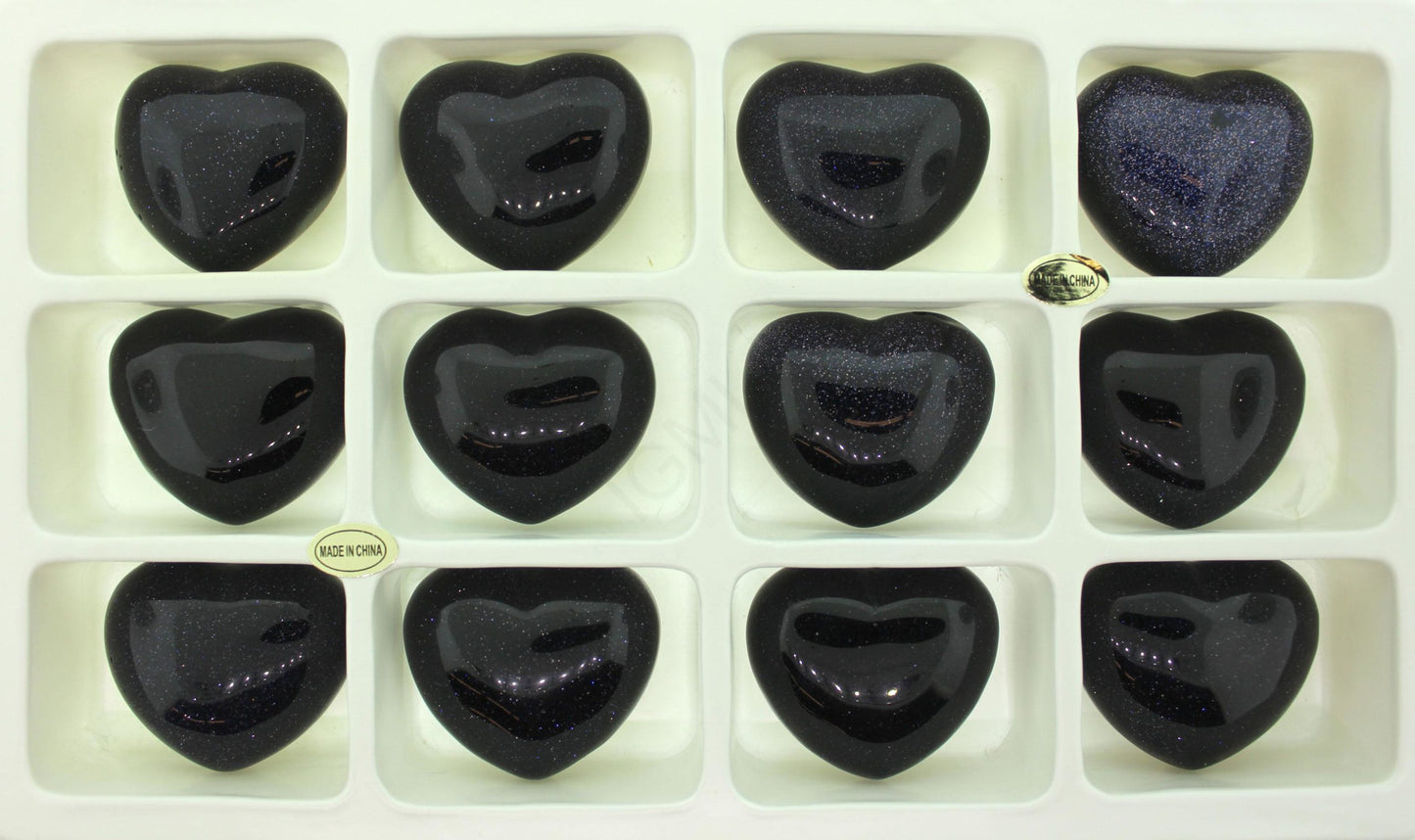 45mm Blue Goldstone Man Made Puffy Heart Gift Item