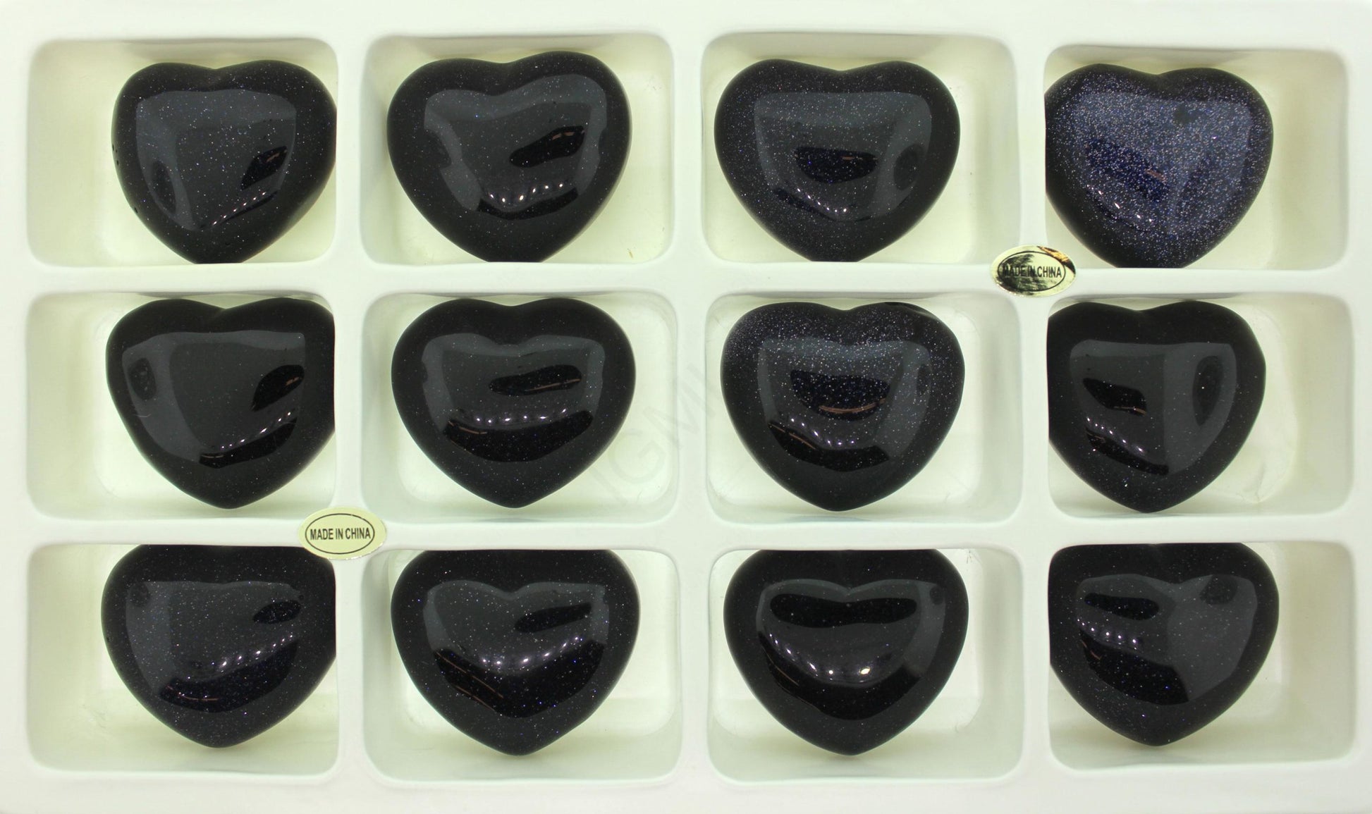 45mm Blue Goldstone Man Made Puffy Heart Gift Item