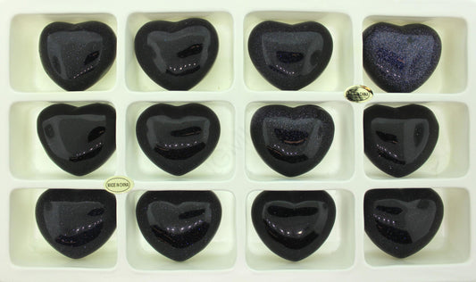45mm Blue Goldstone Man Made Puffy Heart Gift Item