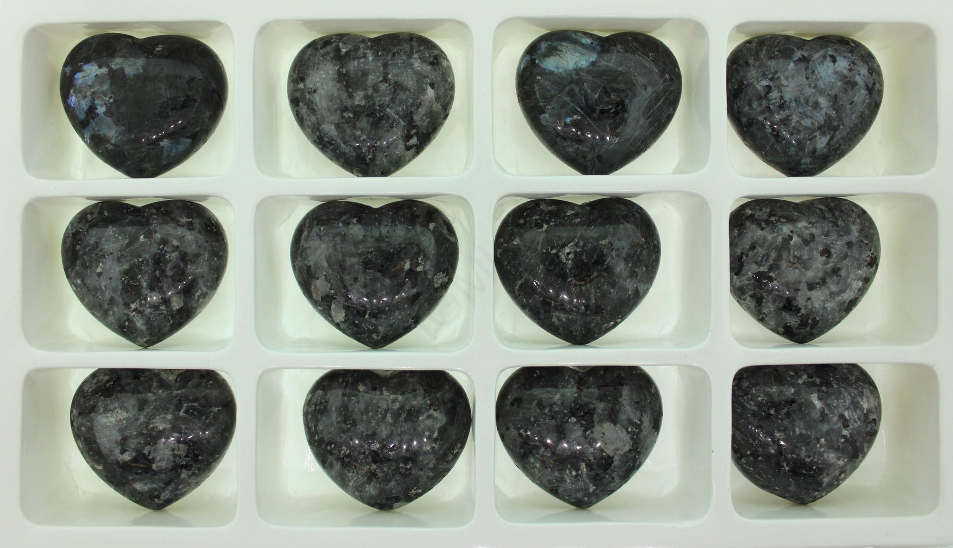 45mm Black Labradorite Puffy Heart Gift Item