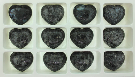 45mm Black Labradorite Puffy Heart Gift Item