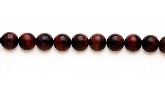 16 inch 12M.M. Red Tiger Eye Round Beads