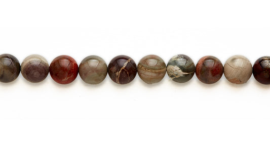 16 inch 12M.M. Silver Leaf Agate Round Beads