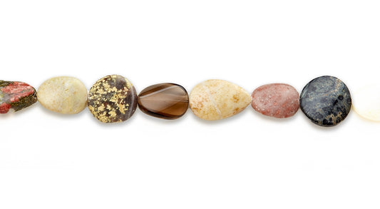 15-16 inch Small Multi Stone Mix Shapes Plain Beads