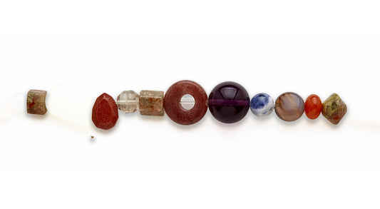15-16 inch Mix Multi Stone Mix Shapes Plain Beads