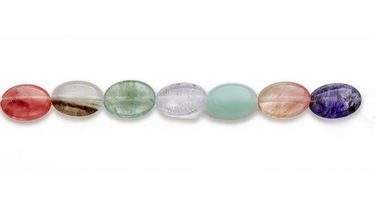 15-16 inch 13X18mm Multi Stone Oval Plain Beads