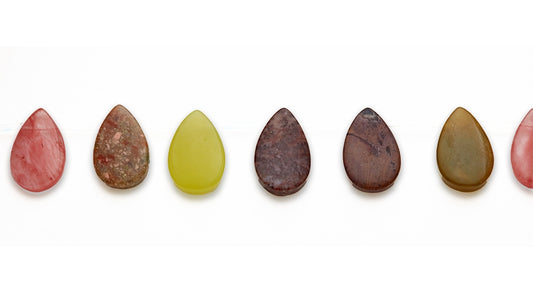 15-16 inch 14X20mm Multi Stone Flat Drop S/Dr Beads