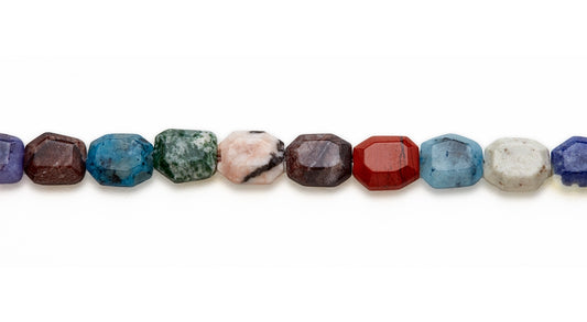 15-16 inch 12X14mm Multi Stone Nugget Faceted Beads