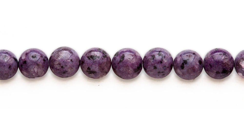 15-16 inch 16mm Dyed Purple Kiwi Round Plain Beads