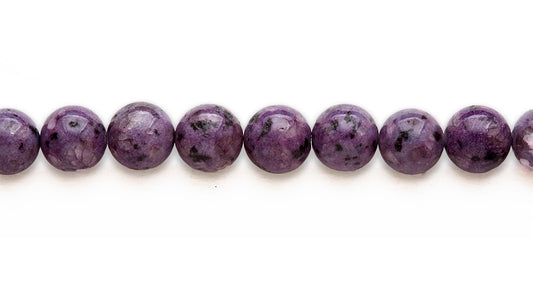 15-16 inch 16mm Dyed Purple Kiwi Round Plain Beads