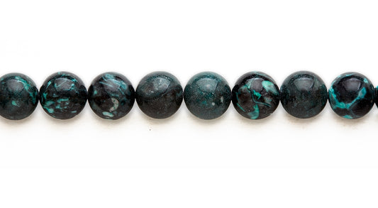 15-16 inch 16mm Dyed Malachite Jasper Round Plain Beads