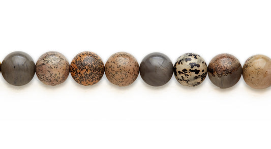 15-16 inch 16mm Paint Brush Jasper Round Plain Beads