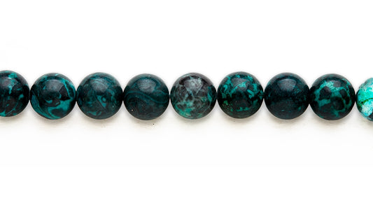 15-16 inch 16mm Dyed Malachhite Jasper Round Plain Beads