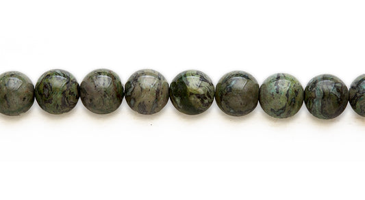15-16 inch 16mm Green Laguna Jasper Round Plain Beads