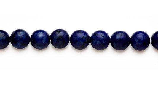 15-16 inch 16mm Dyed Kiwi Lapis Color Round Plain Beads