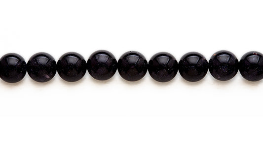 15-16 inch 16mm Blue Goldstone Round Plain Beads