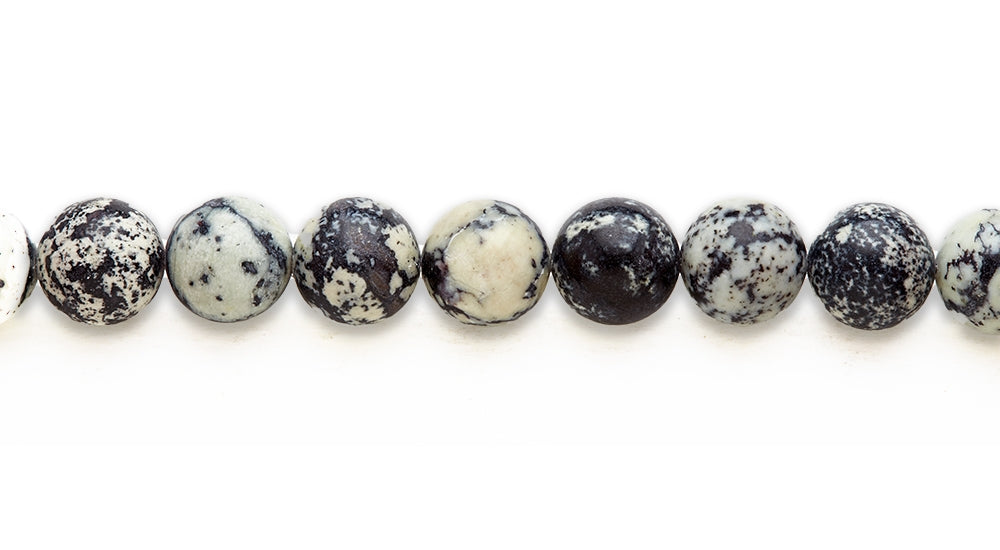 15-16 inch 16mm White Turq Jasper Round Plain Beads