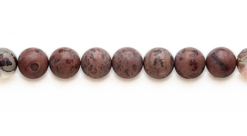 15-16 inch 16mm Red Picture Jasper Round Plain Beads