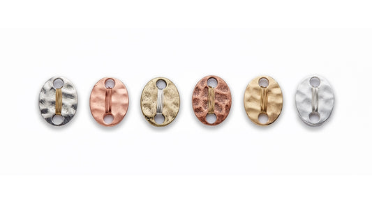 Large Zinc Alloy MattMatt Silver + Silver Wire, Gold + Gold Wire, Rose Gold + Rose Gold Wire, Burnish Silver + Gold Wire, Copper + Gold Wire, Gold + Silver Wire Rose Gold, Silver, Gold, Burnish Silver, Gold, Copper Oval Connector
