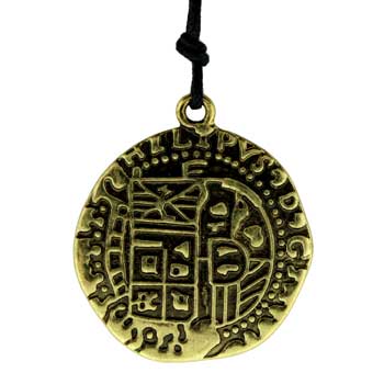 Zinc Alloy Gold Plated Coin Necklace