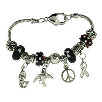 Zinc Alloy Silver Plated Assorted Shape Bracelets