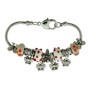 Zinc Alloy Silver Plated Assorted Shape Bracelets
