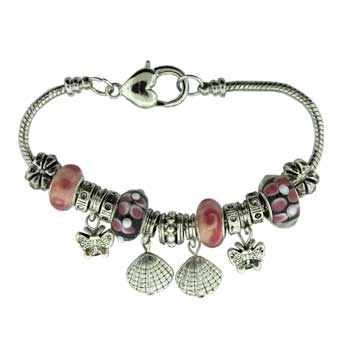 Zinc Alloy Silver Plated Assorted Shape Bracelets