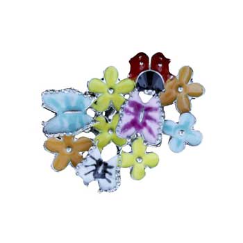 Zinc Alloy Silver Plated Assorted Shape Rings