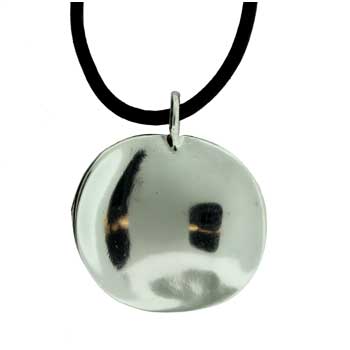 Zinc Alloy Silver Plated Round Necklace