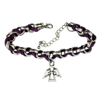 Zinc Alloy Silver Plated Angel Bracelets