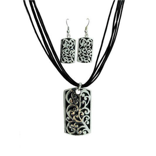 Zinc Alloy Rhodium Plated Necklace
