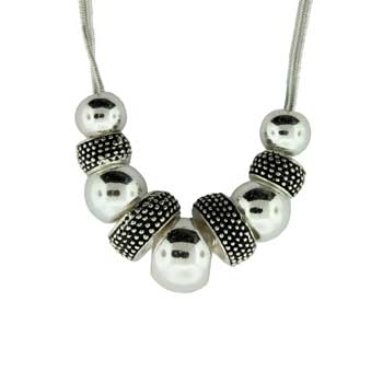 Zinc Alloy Silver Plated Necklace