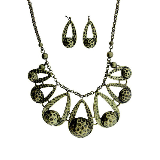 Zinc Alloy Burnished Gold Finish Pendants & Earrings