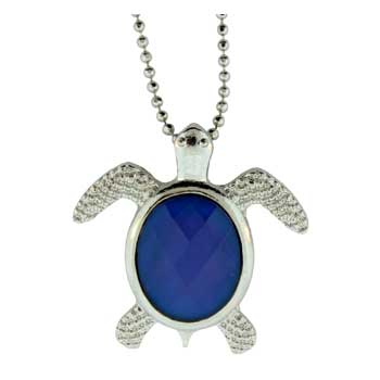 Zinc Alloy Silver Plated Turtle Necklace