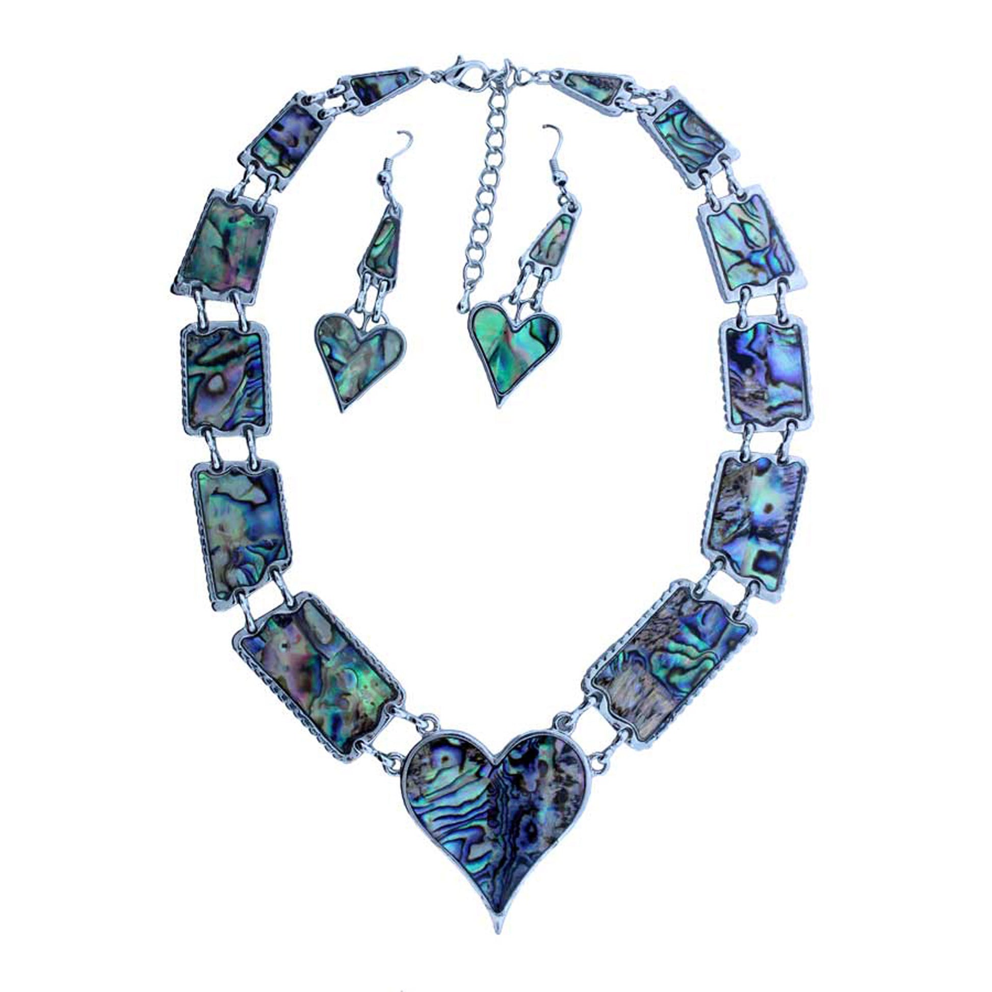 Zinc Alloy Silver Plated Heart Pendants & Earrings